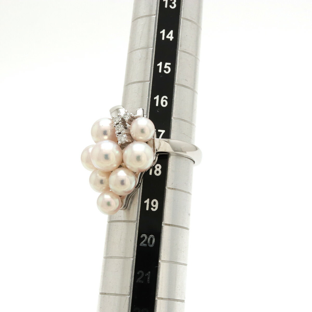 POLA Pearl Diamond Ring Pt900