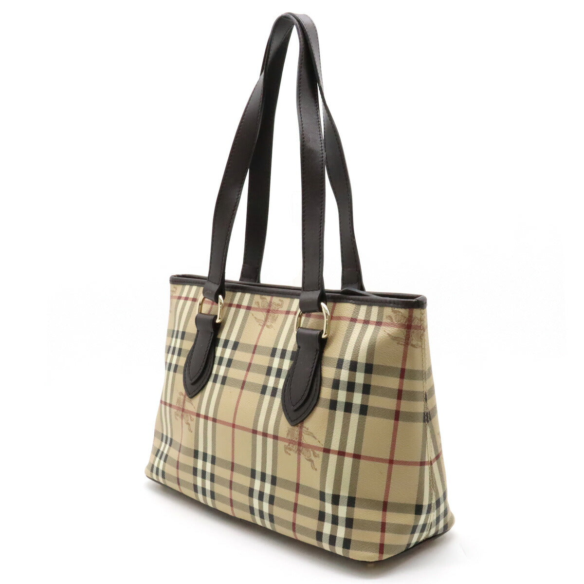 Burberry Nova Check Tote Bag PVC Leather