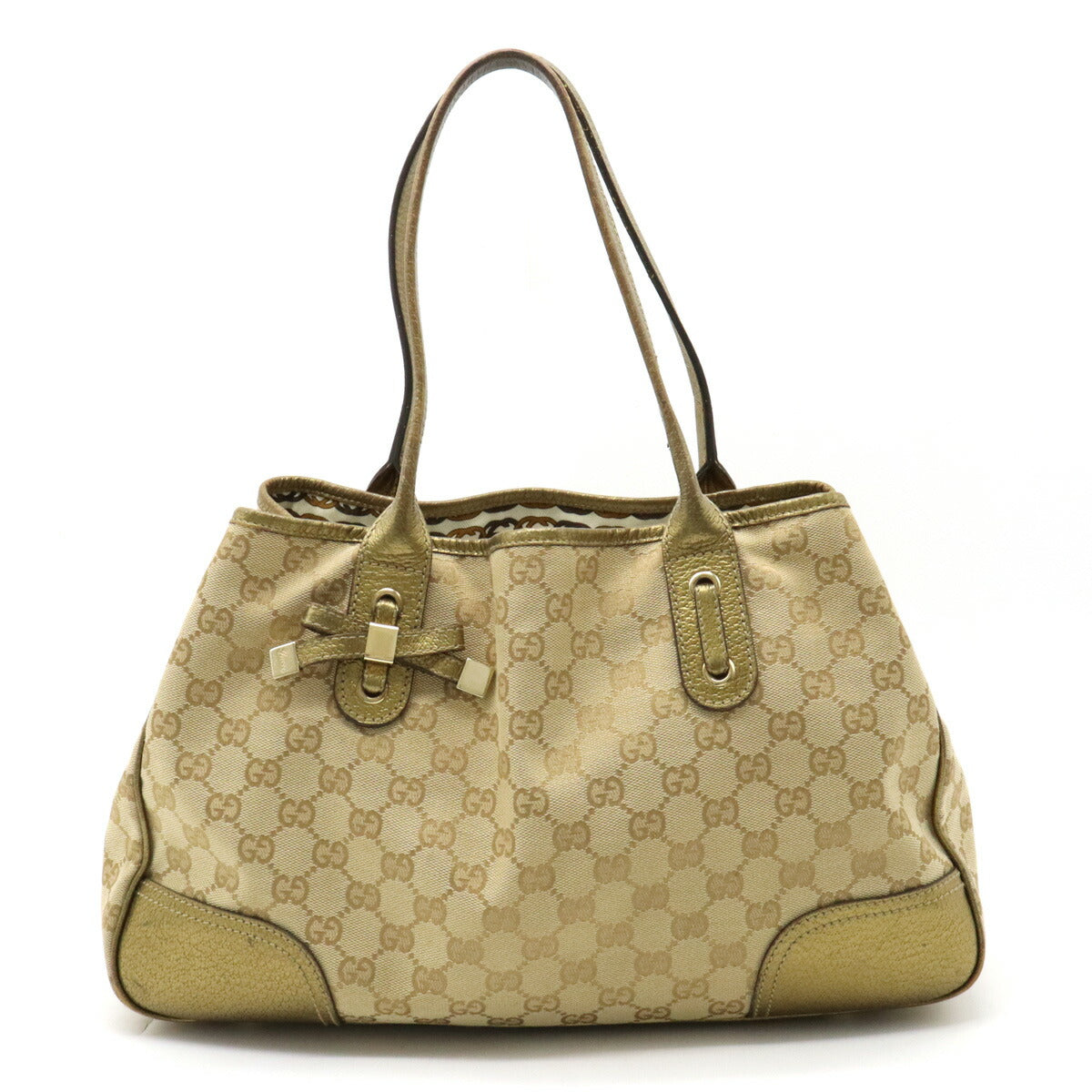 Gucci GG Canvas Princy Ribbon Tote Bag