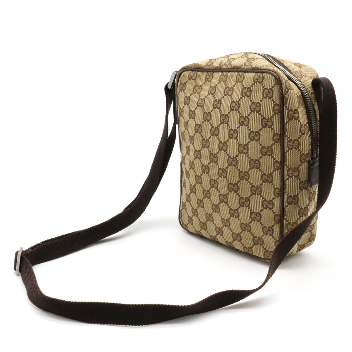 Gucci GG Canvas Leather Shoulder Bag 122759