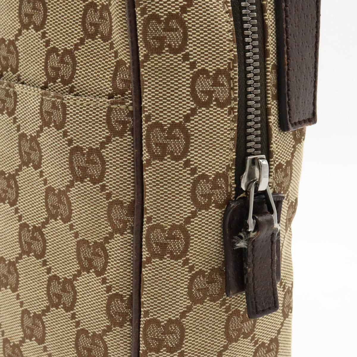 Gucci GG Canvas Leather Shoulder Bag 122759