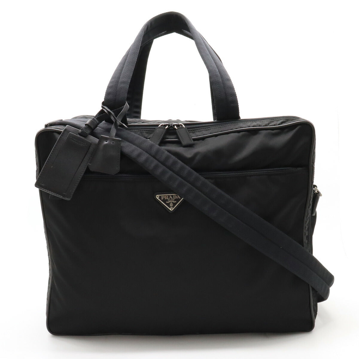 Prada Nylon Briefcase Business Bag V361