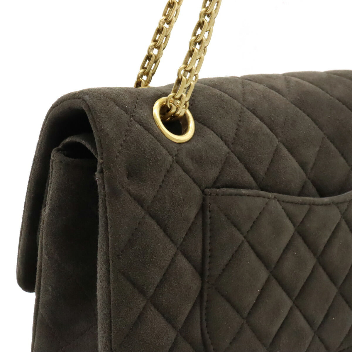 Chanel Suede Matelasse Shoulder Bag A11444