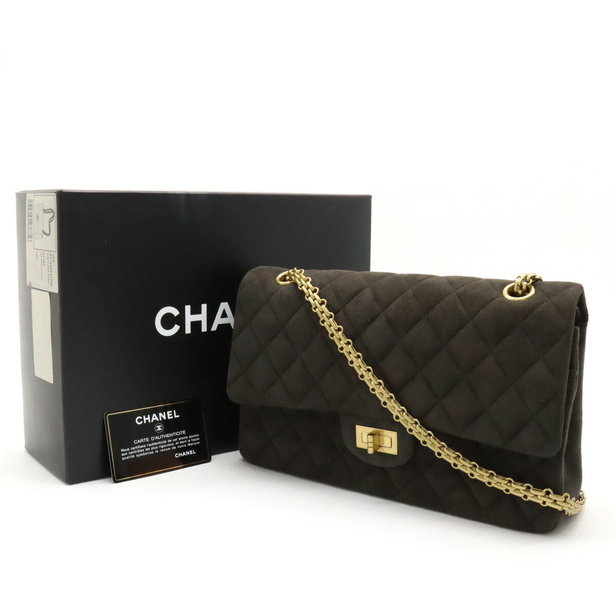 Chanel Suede Matelasse Shoulder Bag A11444