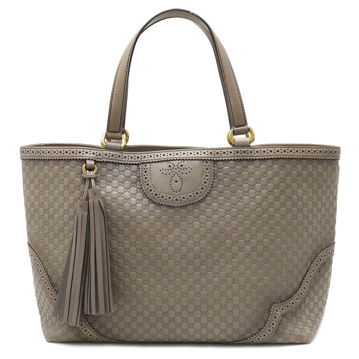 Gucci Leather Microguccissima Tassel Tote Bag