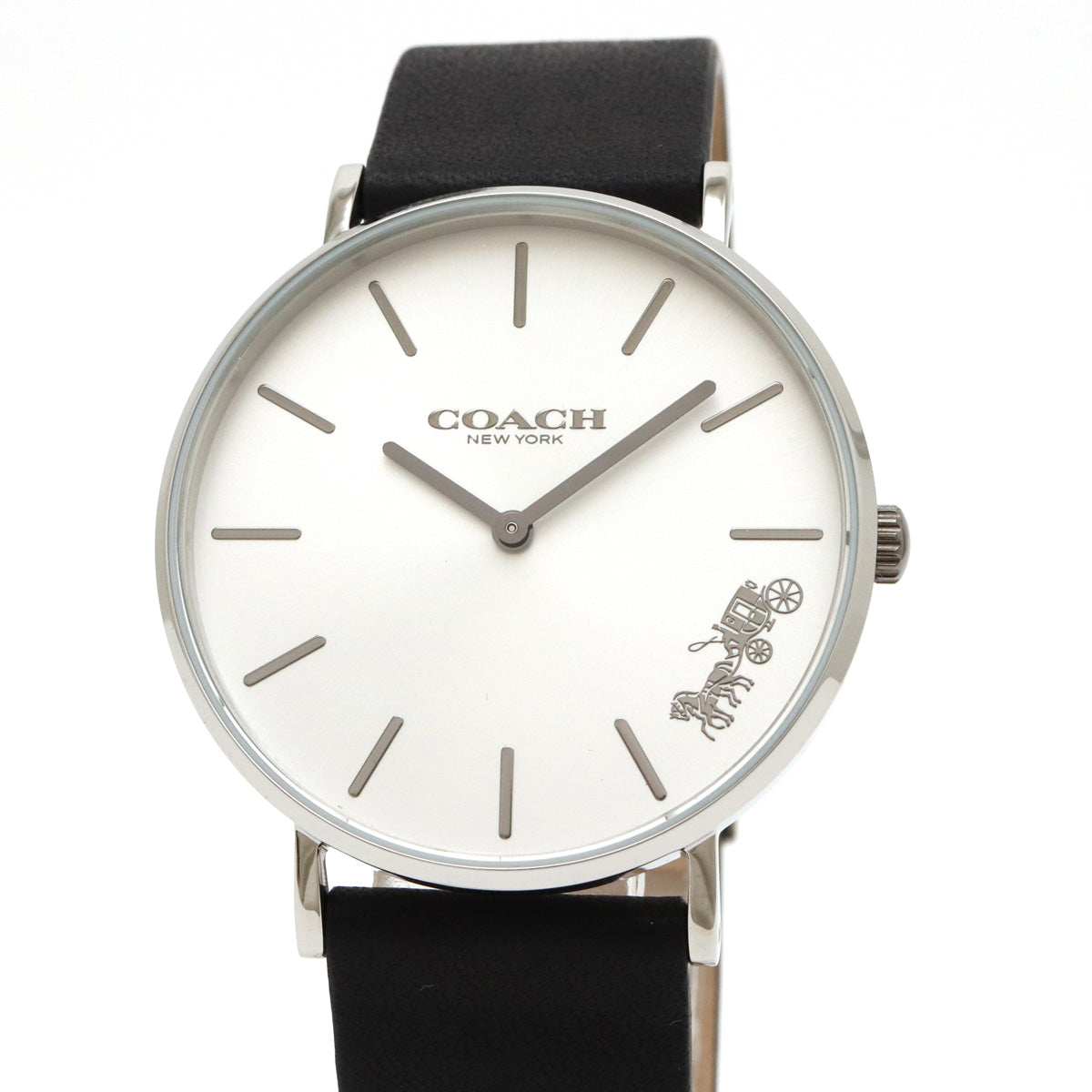 Coach Stainless Steel Leather Quartz Men's Watch in Pristine Condition