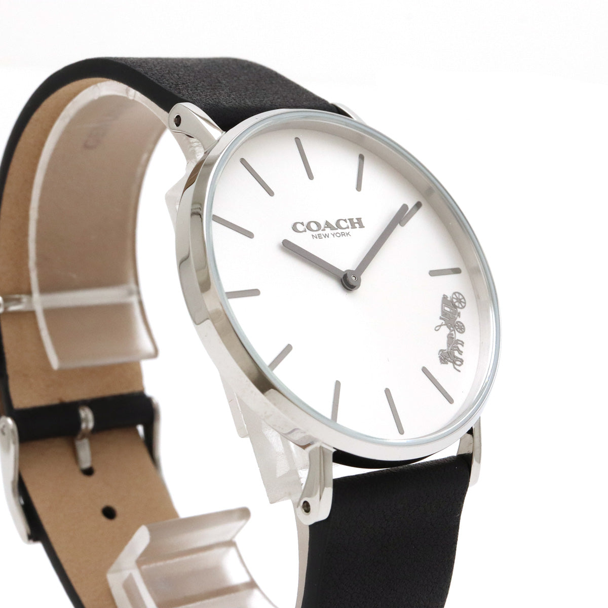 Coach Stainless Steel Leather Quartz Men's Watch in Pristine Condition