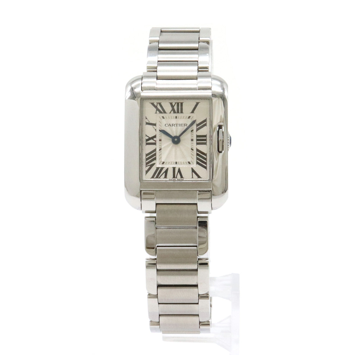 Cartier Tank Anglaise SM SS Ladies Quartz Watch W5310022 in Very Good Condition