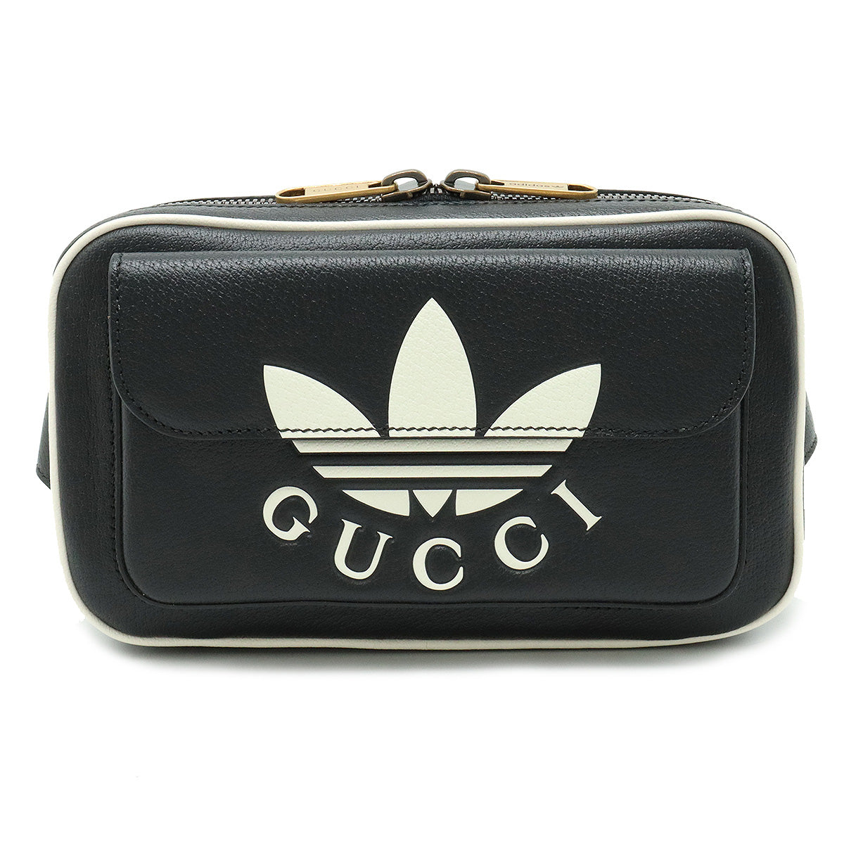 Gucci x Adidas Leather Trefoil Belt Bag 722141 in Pristine Condition