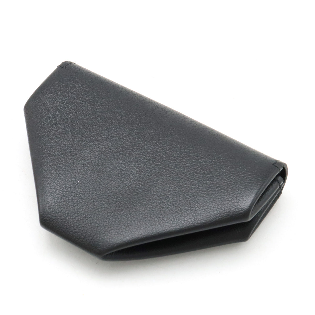 Hermes Leather Coin Case Black Gold