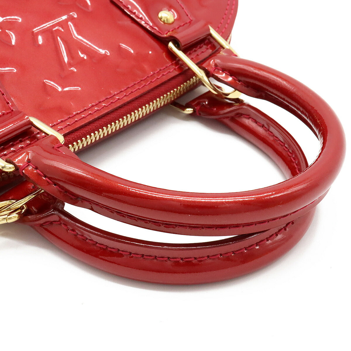 Louis Vuitton Monogram Vernis Alma BB Handbag Red