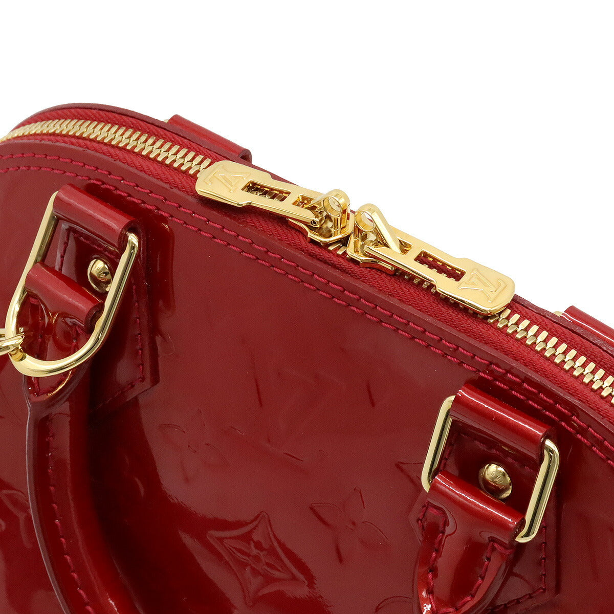 Louis Vuitton Monogram Vernis Alma BB Handbag Red