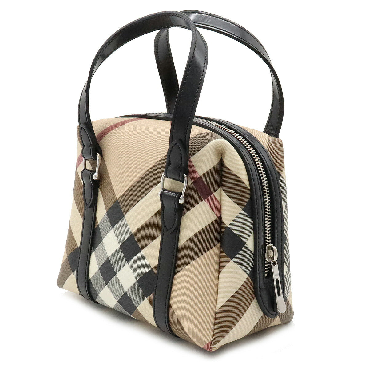 Burberry Nova Check Handbag Patent Leather