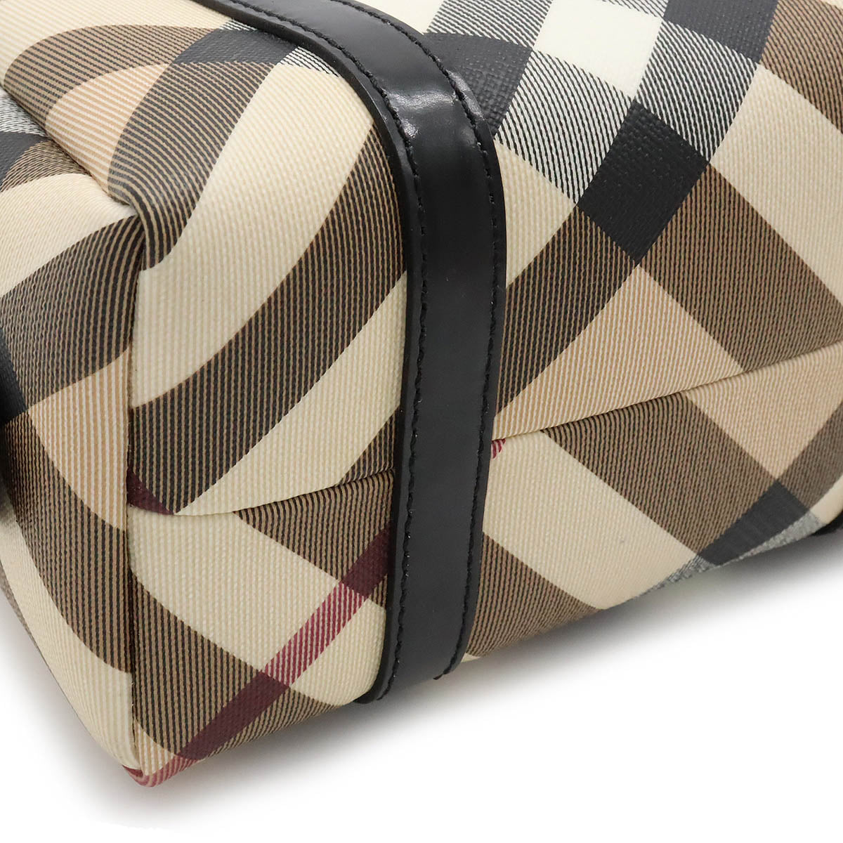 Burberry Nova Check Handbag Patent Leather