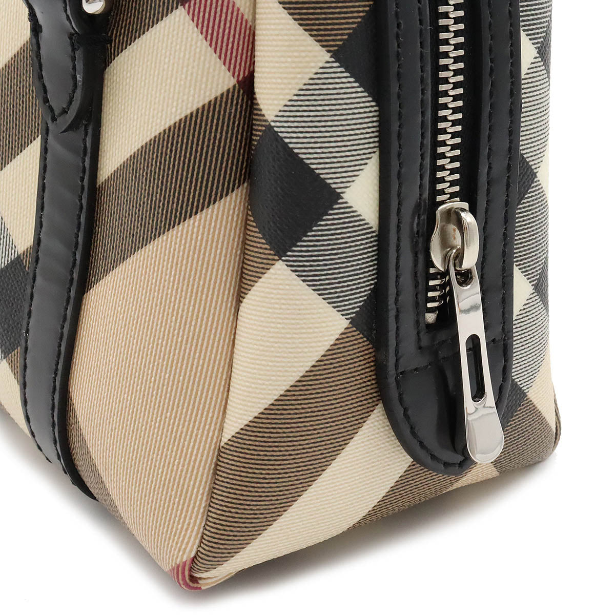 Burberry Nova Check Handbag Patent Leather