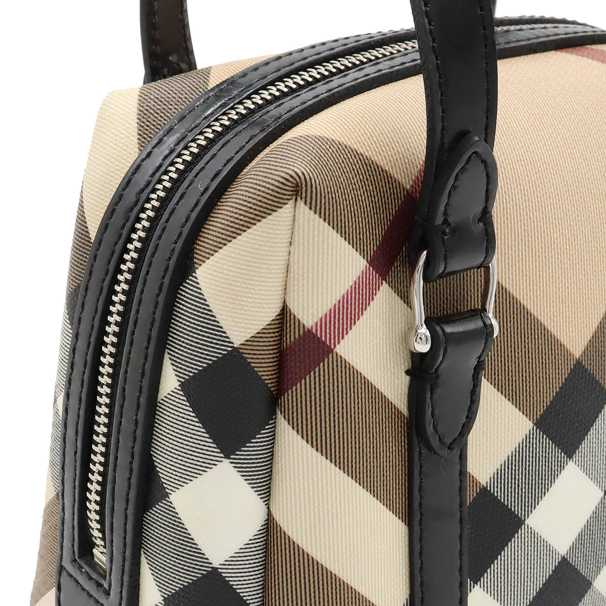 Burberry Nova Check Handbag Patent Leather