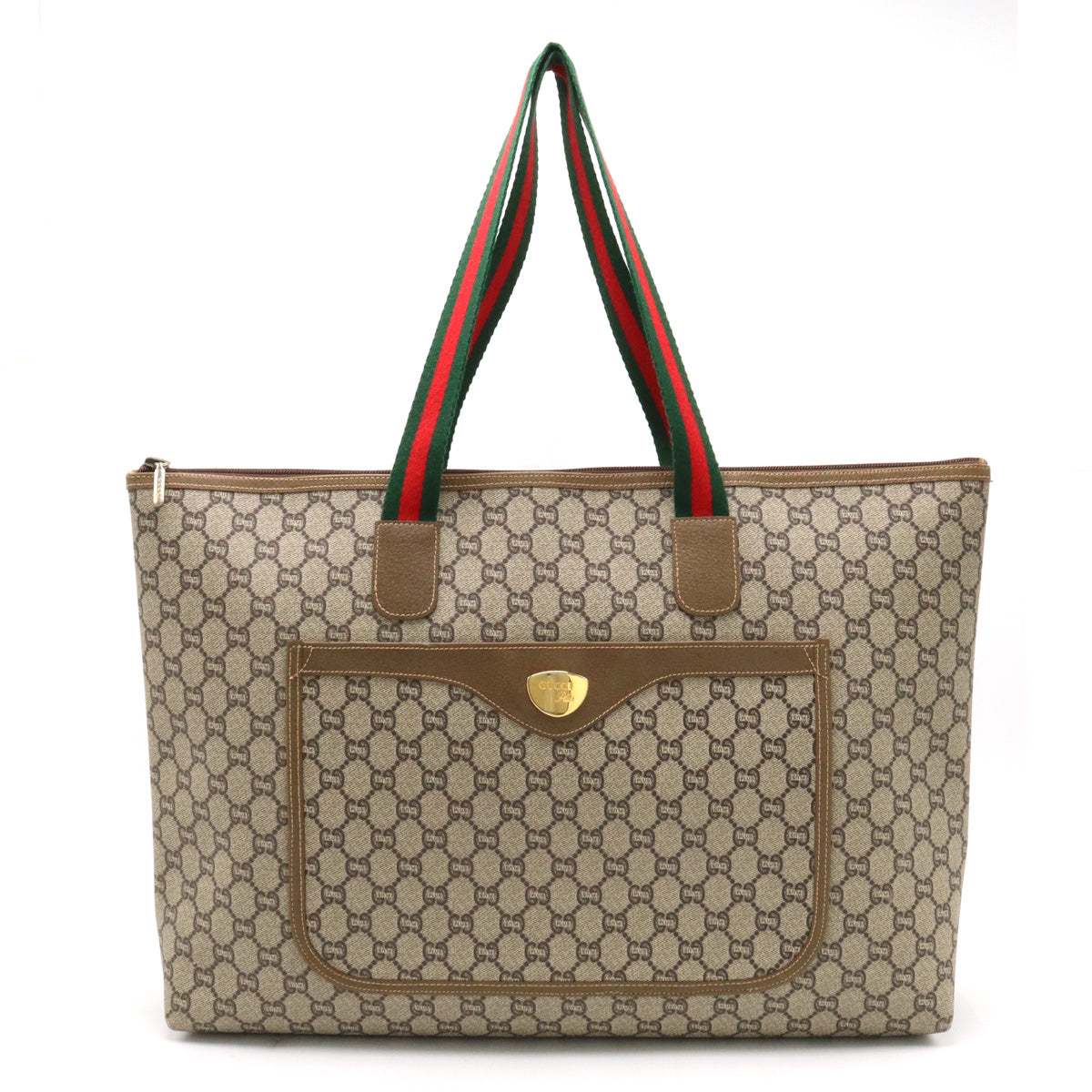 Gucci GG Plus PVC Leather Tote Bag in Great Condition