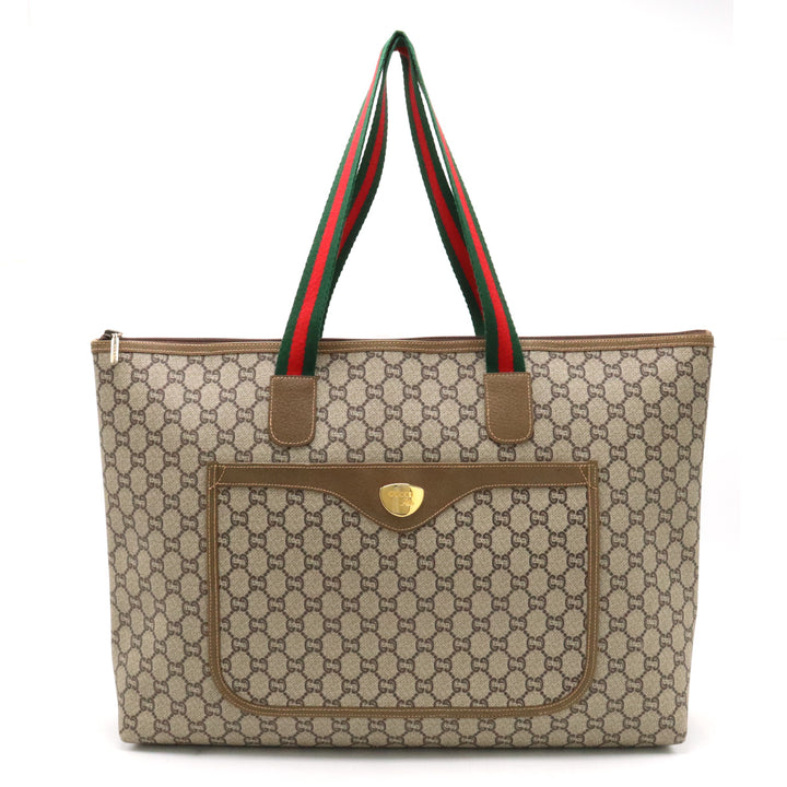 Gucci GG Plus PVC Leather Tote Bag