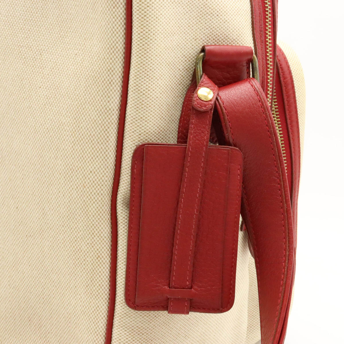 Hermes Victoria Shoulder Bag Beige Red