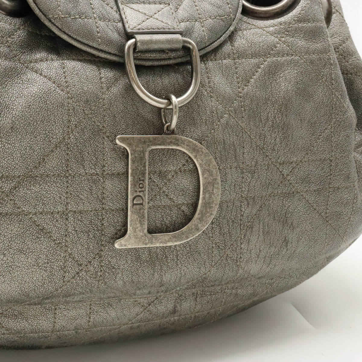 Dior Leather Cannage Shoulder Tote Bag