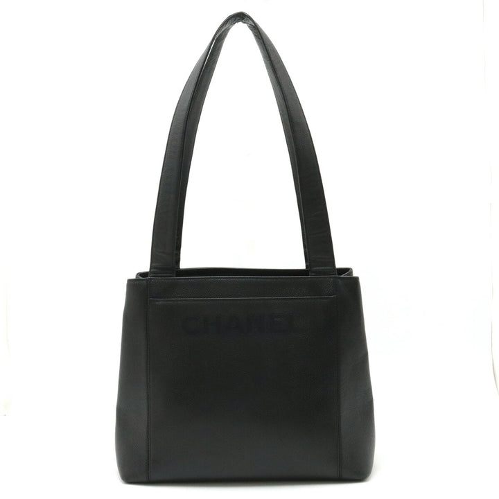 Chanel Caviar Leather Logo Tote Bag