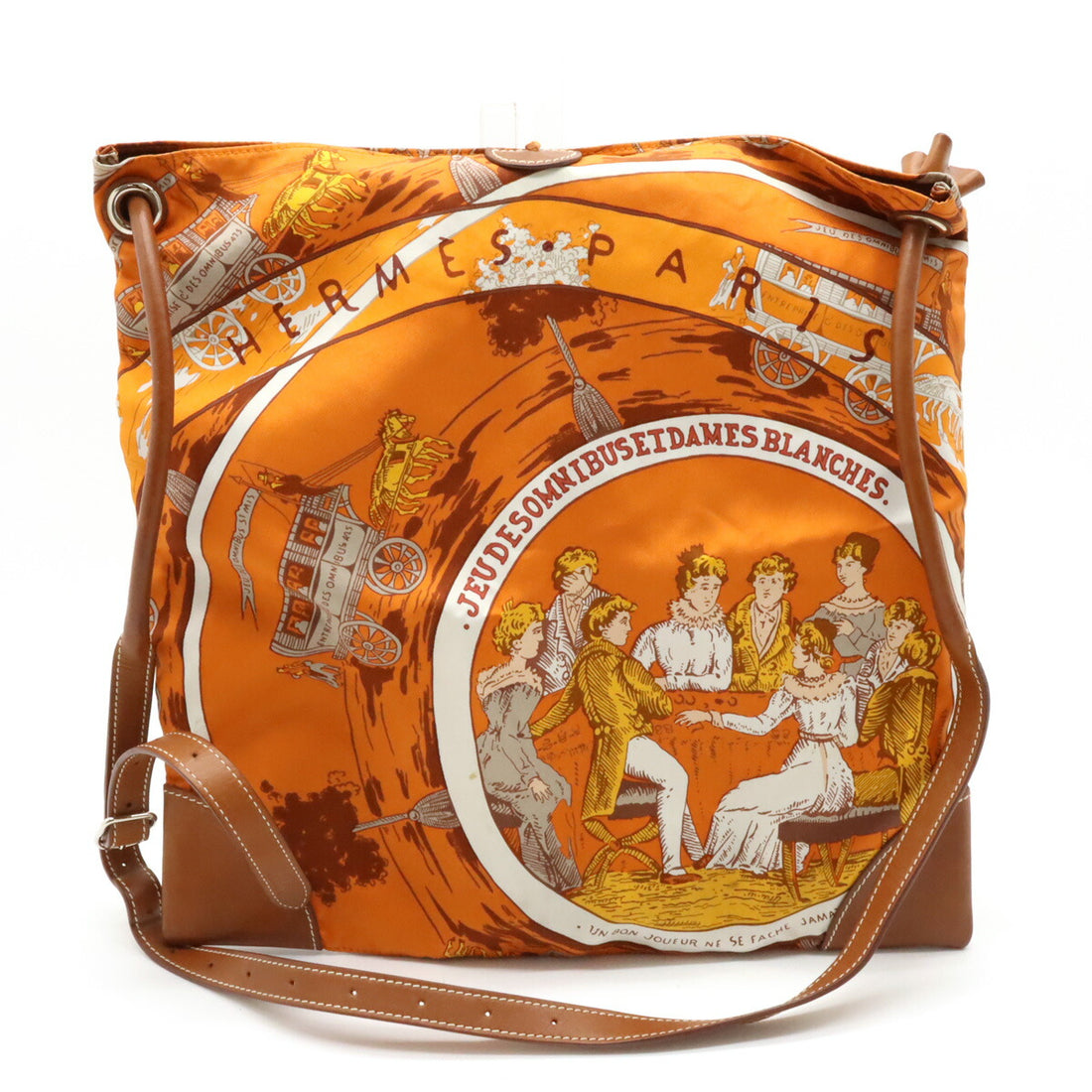 Hermes Silky City PM Shoulder Bag Orange Brown