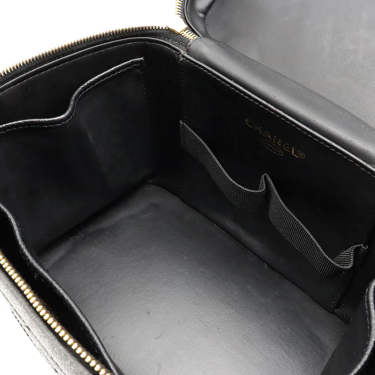 Chanel Caviar Vanity Handbag Black