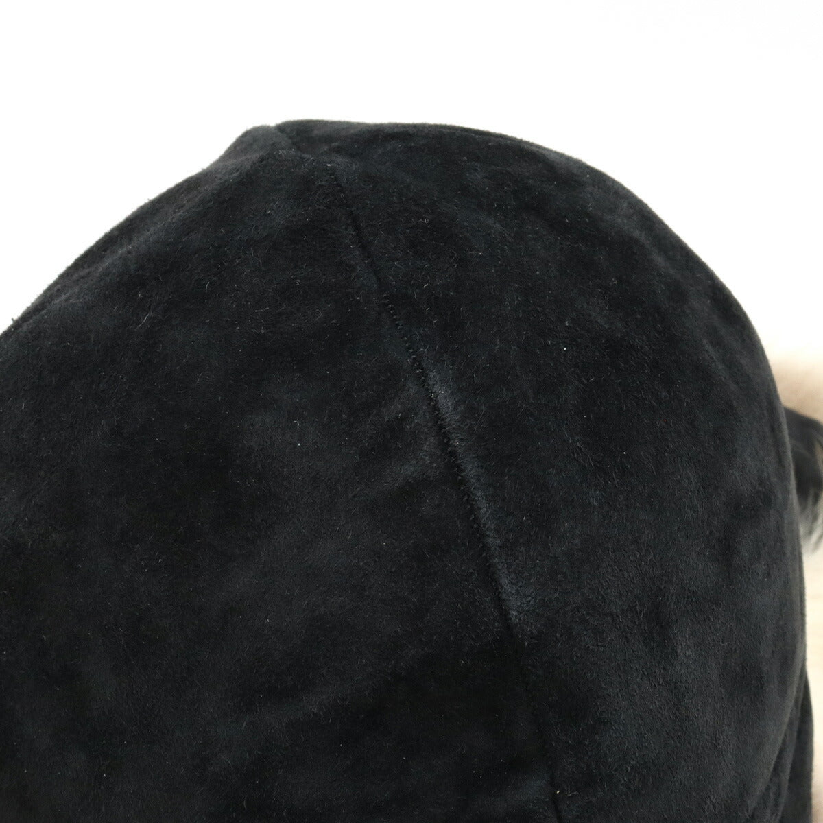 HERMES Leather Aviator Cap Black