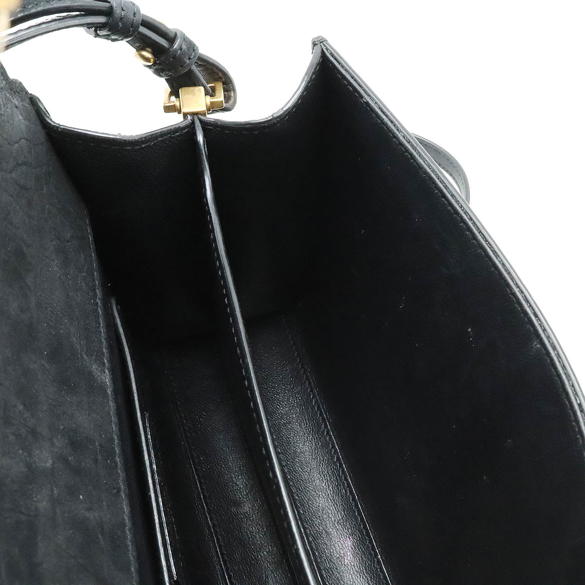 Saint Laurent Cassandra Mini Nubuck Handbag Black