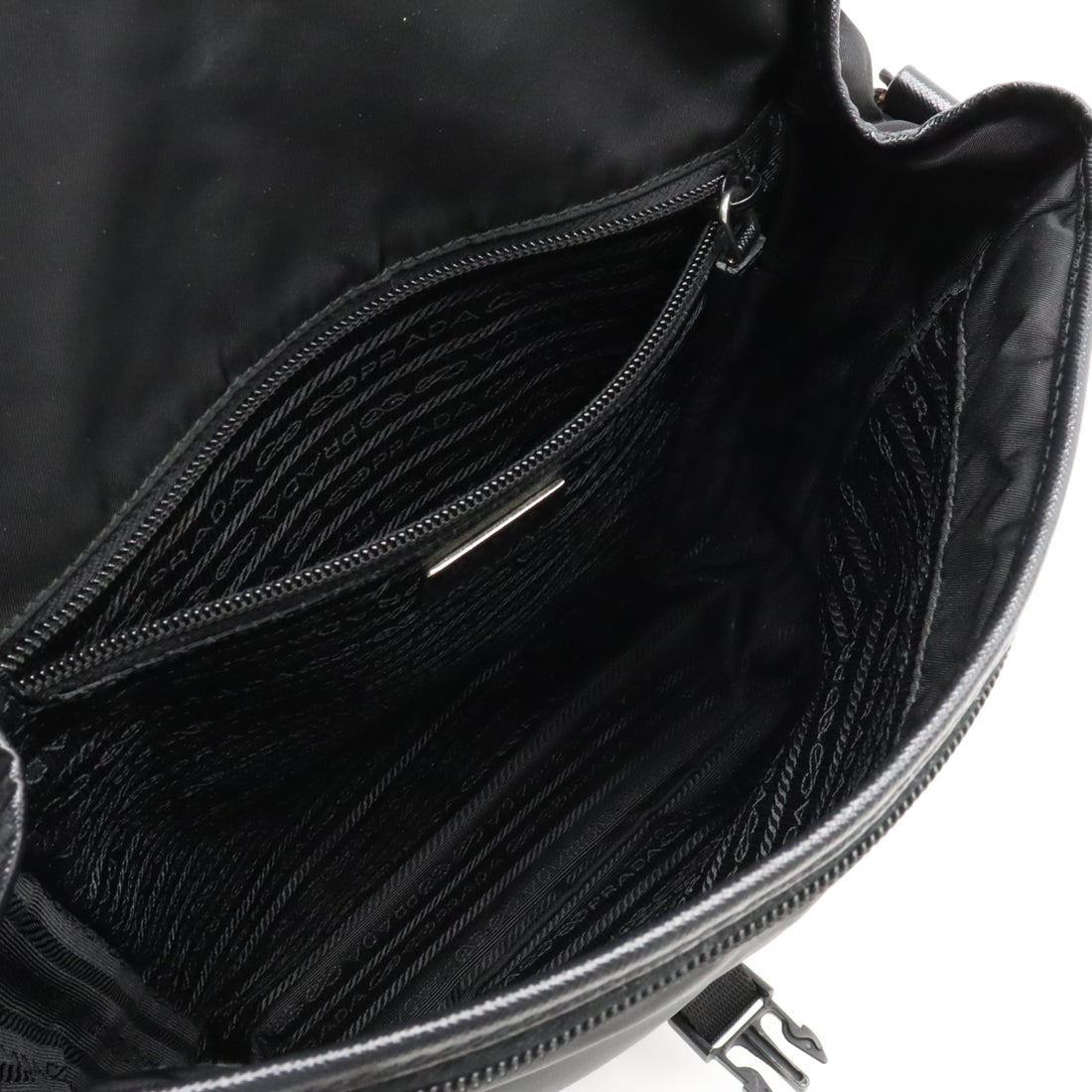 Prada Nylon Leather Shoulder Bag VA0339 in Very Good Condition