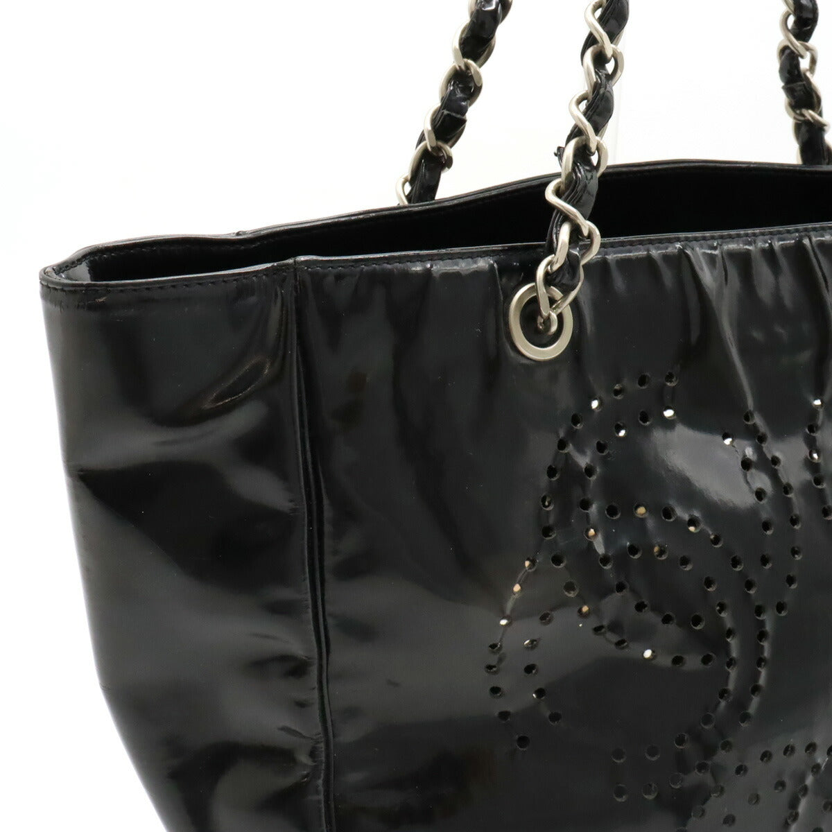 Chanel Triple Coco Mark Chain Shoulder Bag Black