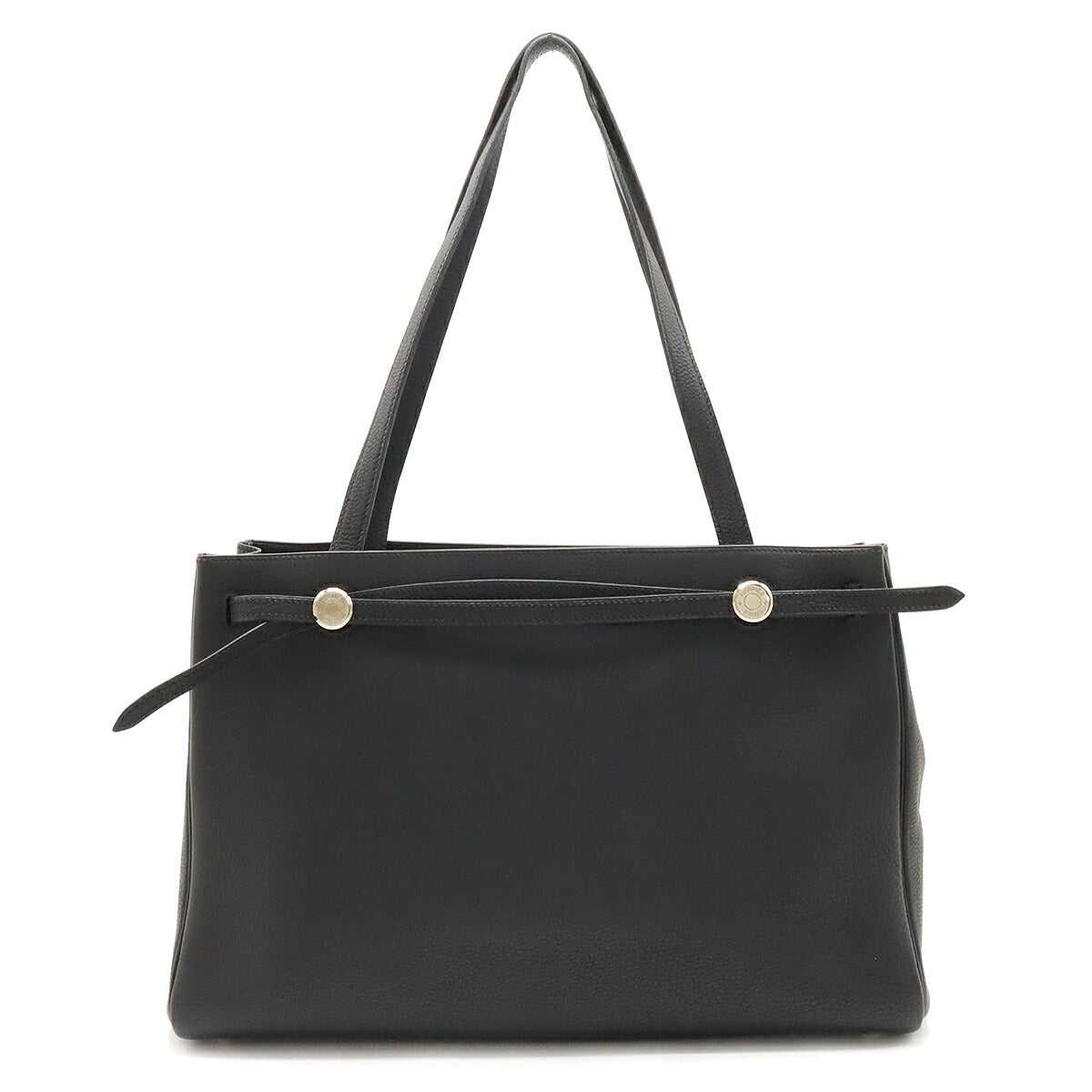 Hermes Cabana Leather Tote Bag Black