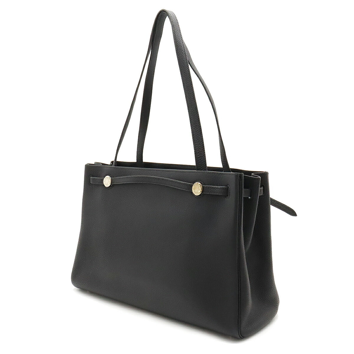 Hermes Cabana Leather Tote Bag Black