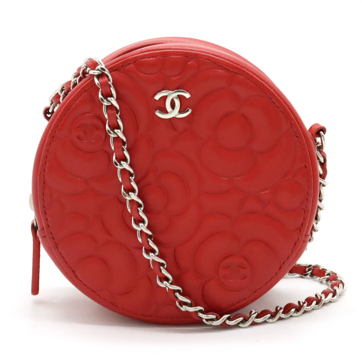 Chanel Camellia Mini Chain Shoulder Bag Red