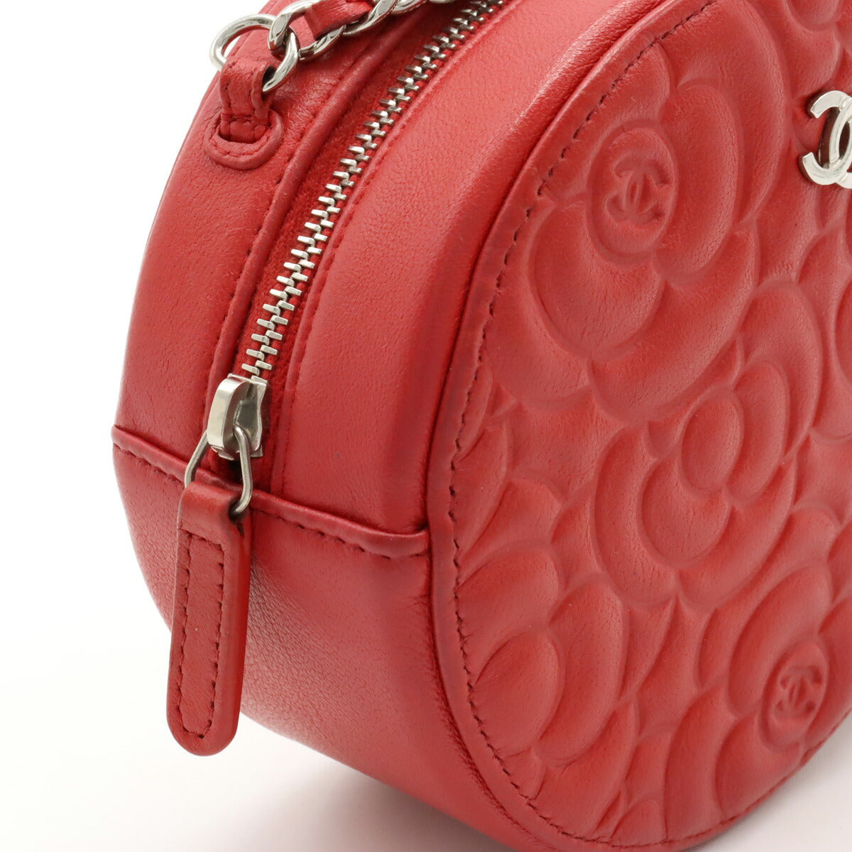 Chanel Camellia Mini Chain Shoulder Bag Red