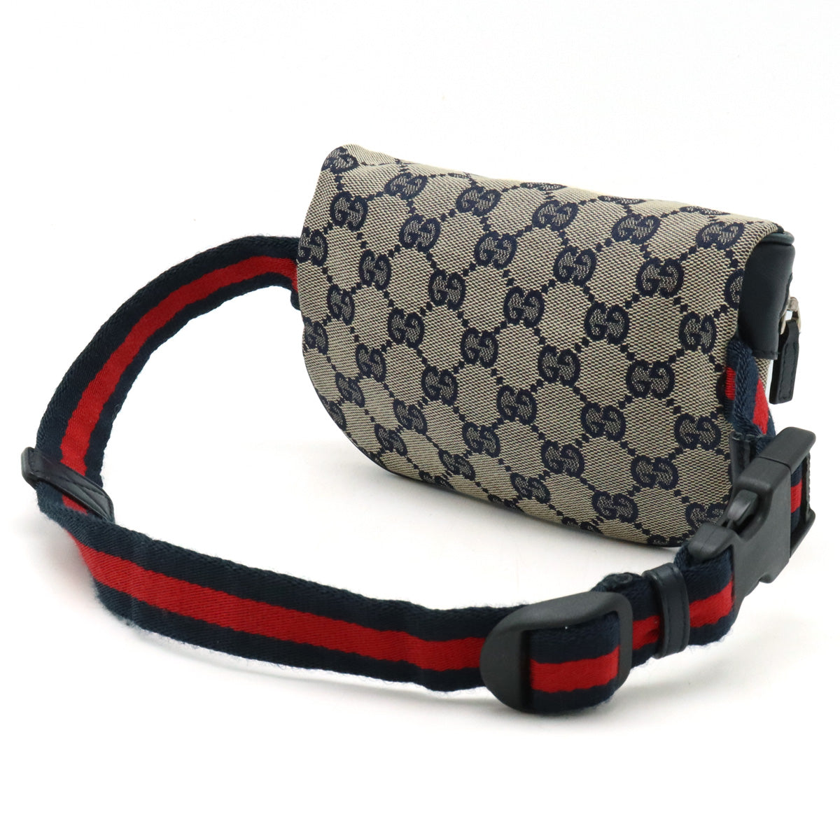 Gucci Kids GG Canvas Waist Pouch Beige Navy Red