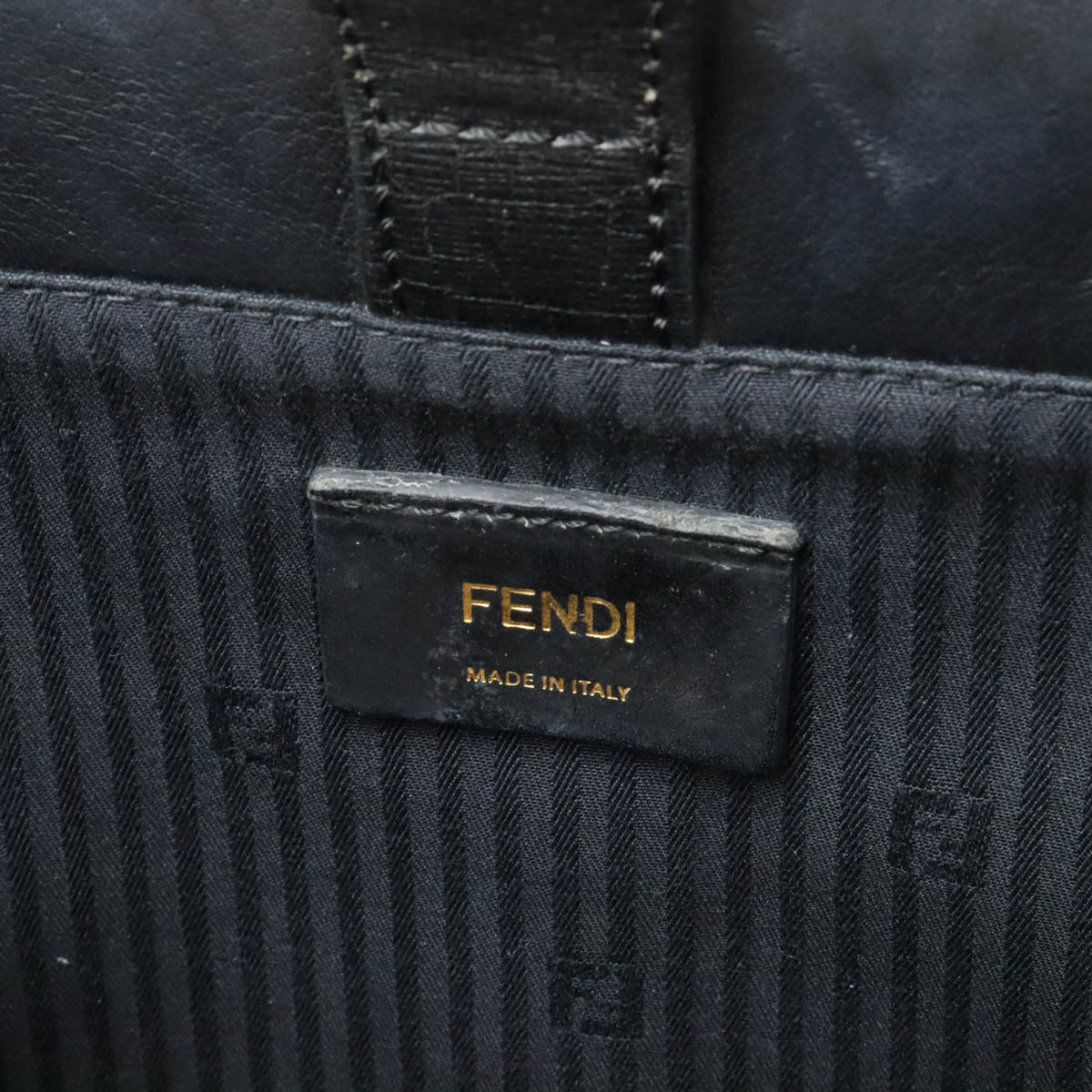 Fendi Leather Petite 2Jours Handbag Black