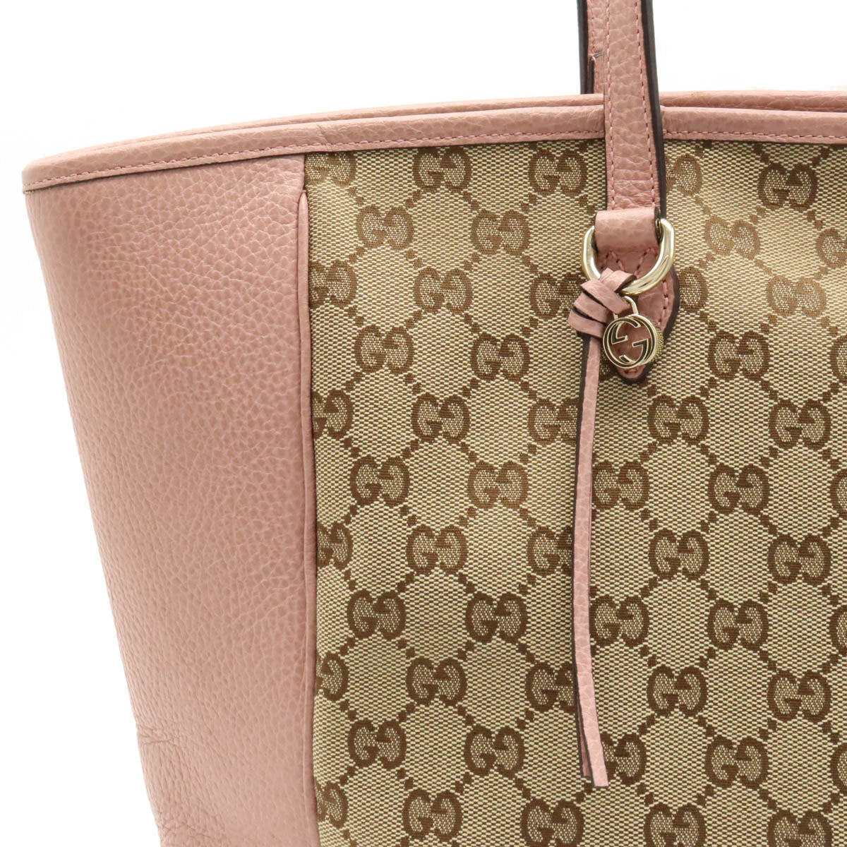 Gucci GG Canvas Leather Tote Bag 449242