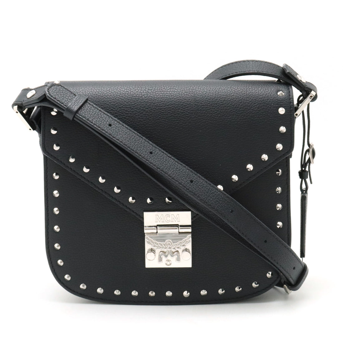 MCM Leather Shoulder Bag Black