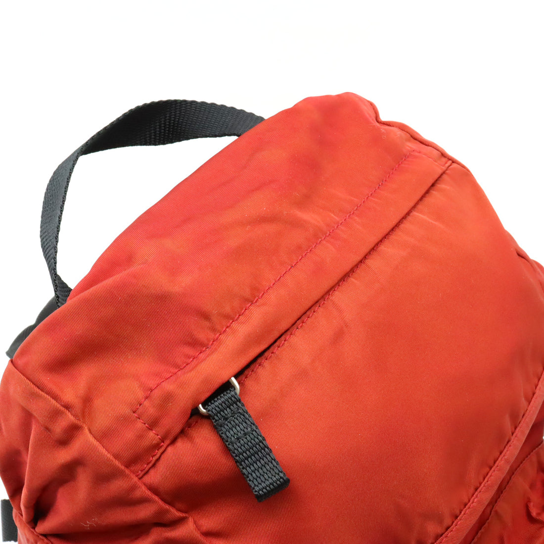 Prada Nylon Backpack Orange Red V140 in Very Good Condition