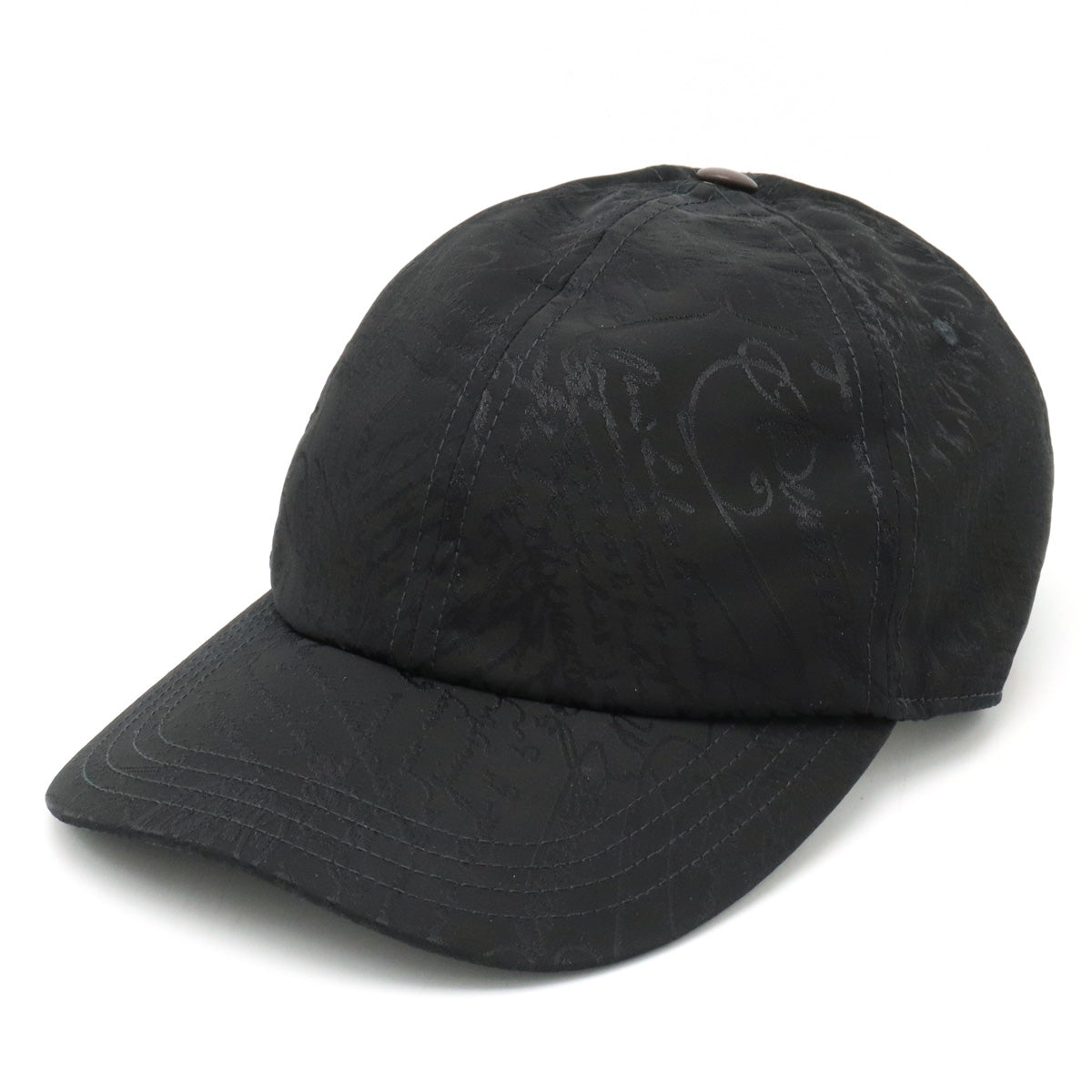 Berluti Scritto Nylon Cap Polyamide Leather Black M in Pristine Condition