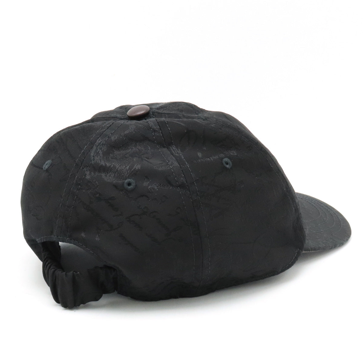 Berluti Scritto Nylon Cap Polyamide Leather Black M in Pristine Condition