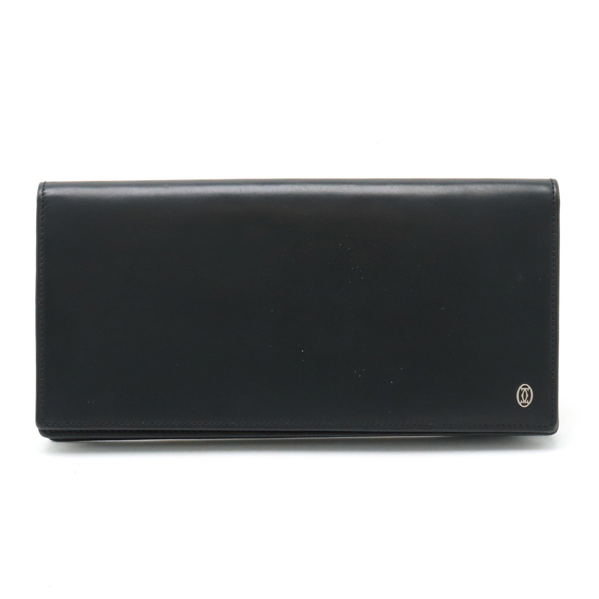 Cartier Pasha de Cartier Bifold Long Wallet Black Leather in Very Good Condition