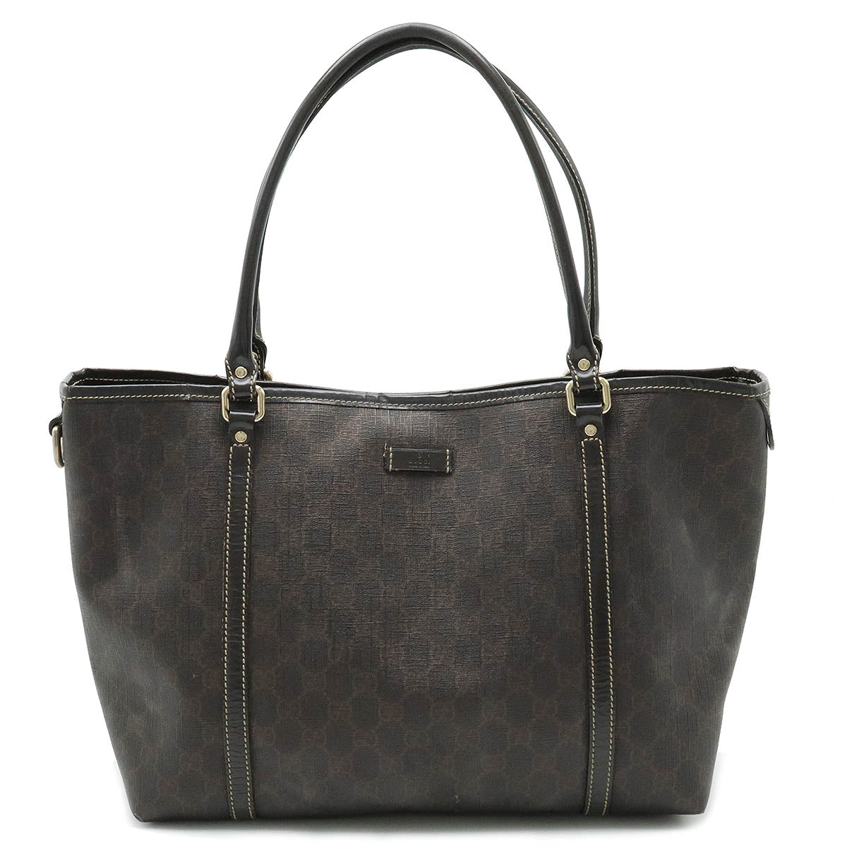 Gucci GG Supreme Tote Bag Dark Brown