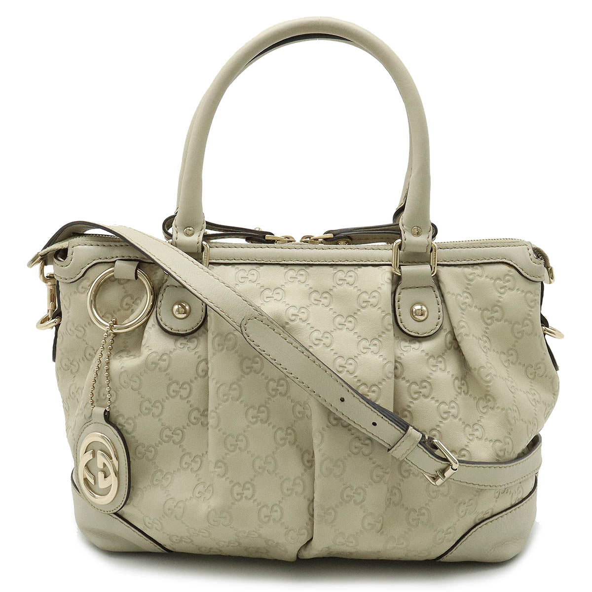 Gucci Sukey Leather Tote Bag Ivory