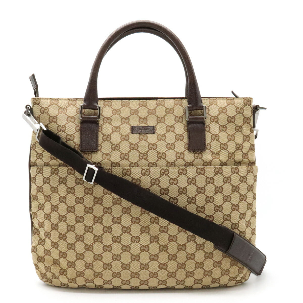 Gucci GG Canvas Leather Tote Bag 2WAY