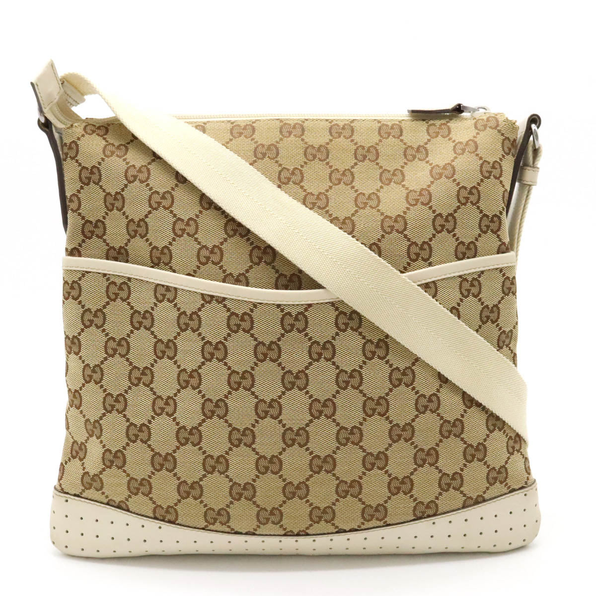 Gucci GG Canvas Leather Shoulder Bag 145857