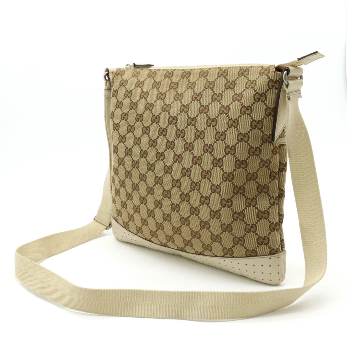 Gucci GG Canvas Leather Shoulder Bag 145857