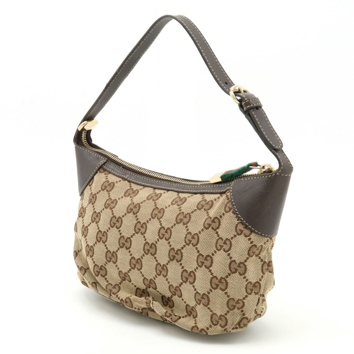 Gucci GG Canvas Shoulder Bag Khaki Beige