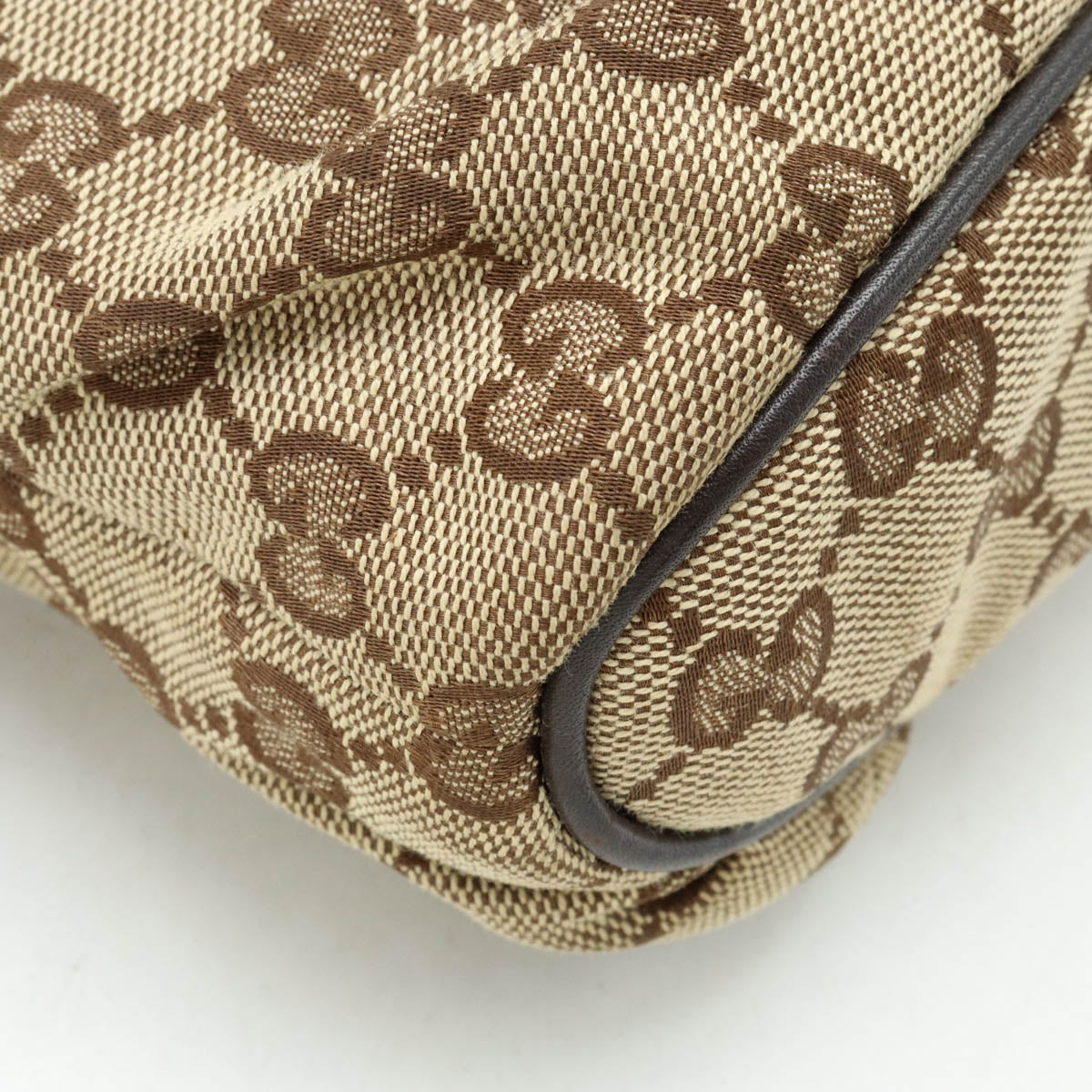 Gucci GG Canvas Shoulder Bag Khaki Beige